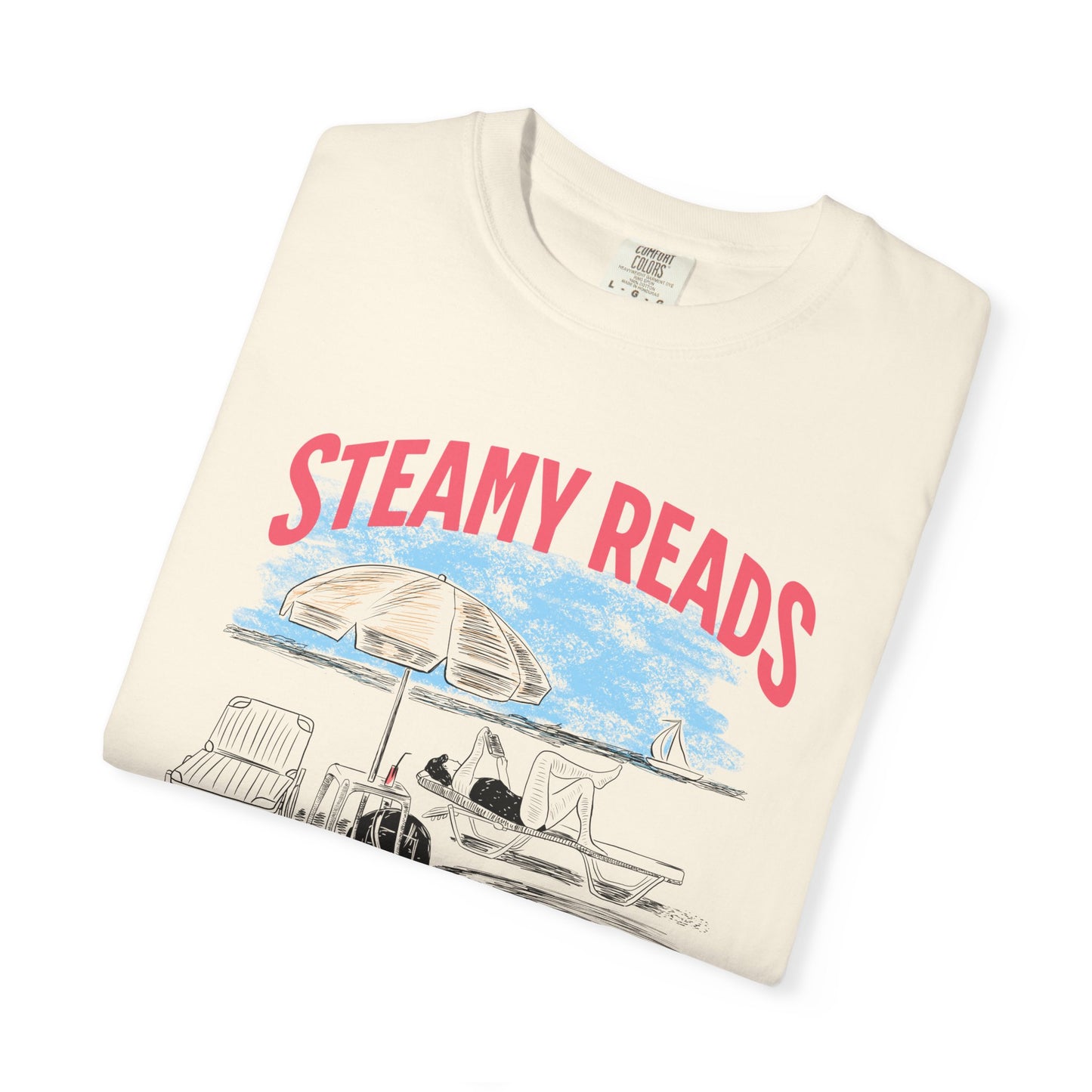 Steamy Reads and Ocean Breeze Tee – Romance Bookish Beach Shirt
