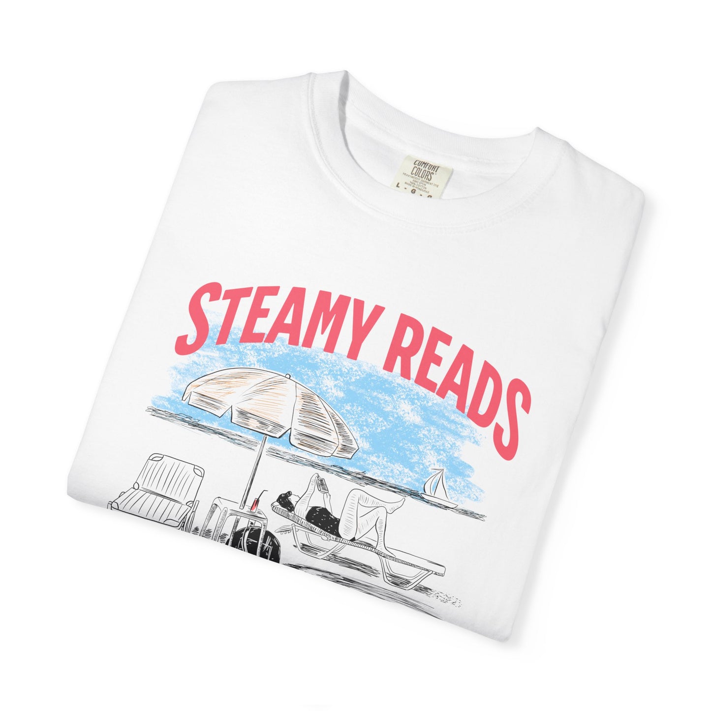 Steamy Reads and Ocean Breeze Tee – Romance Bookish Beach Shirt