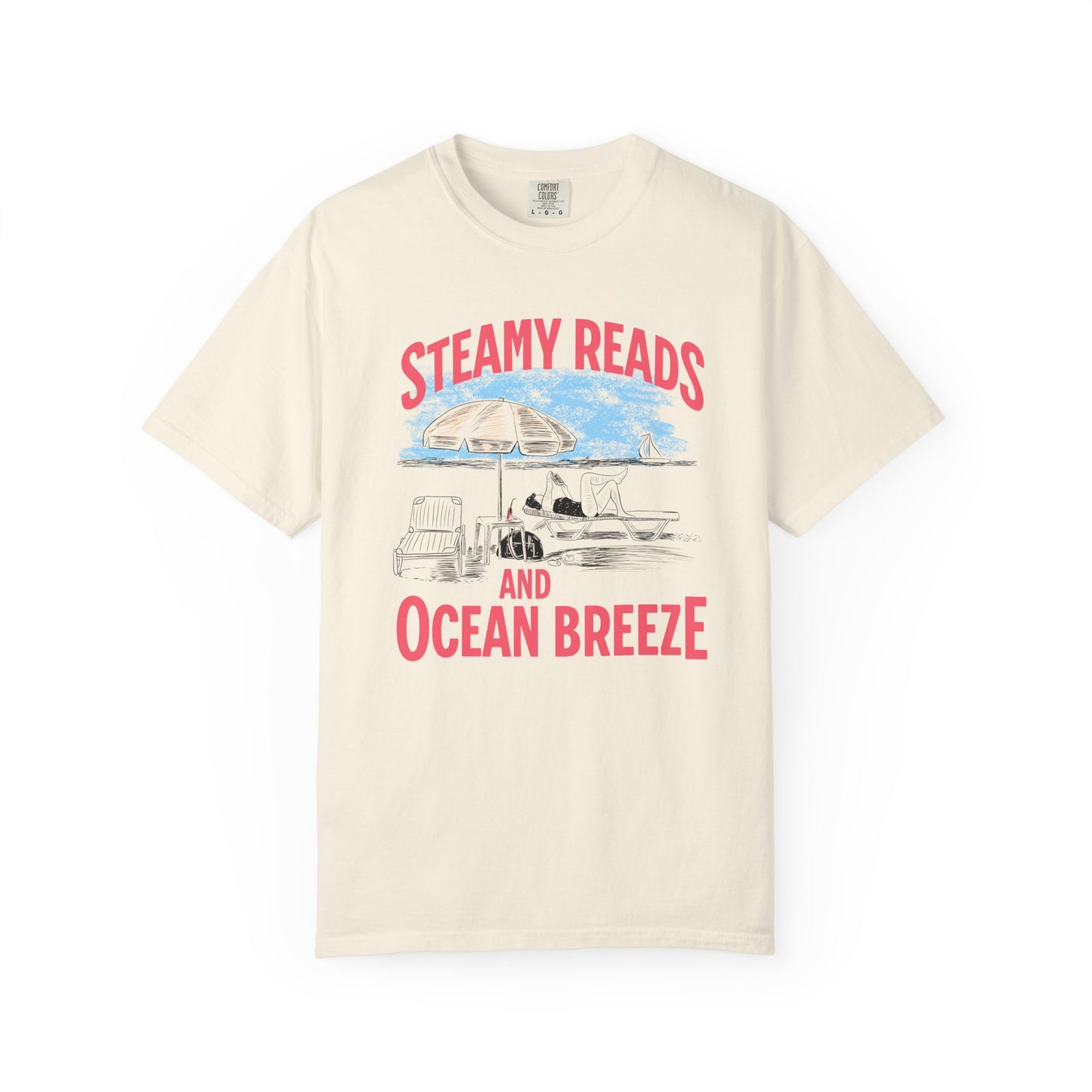 Steamy Reads and Ocean Breeze Tee – Romance Bookish Beach Shirt