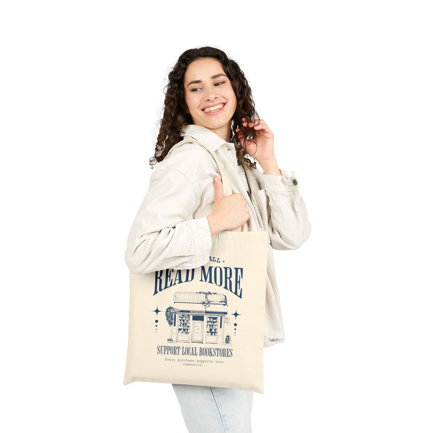 Shop Small, Read More Tote Bag