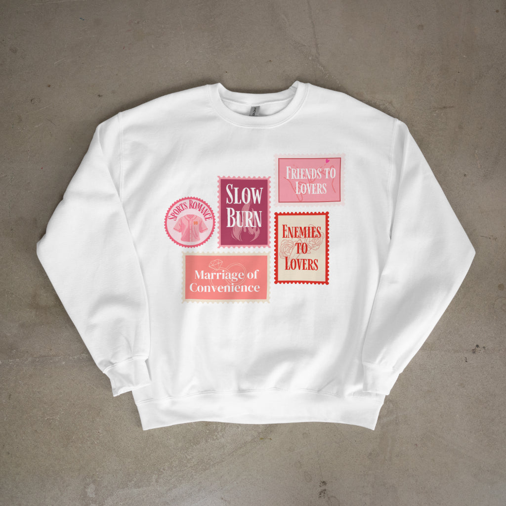 Romance Trope Stamp Collection Crewneck