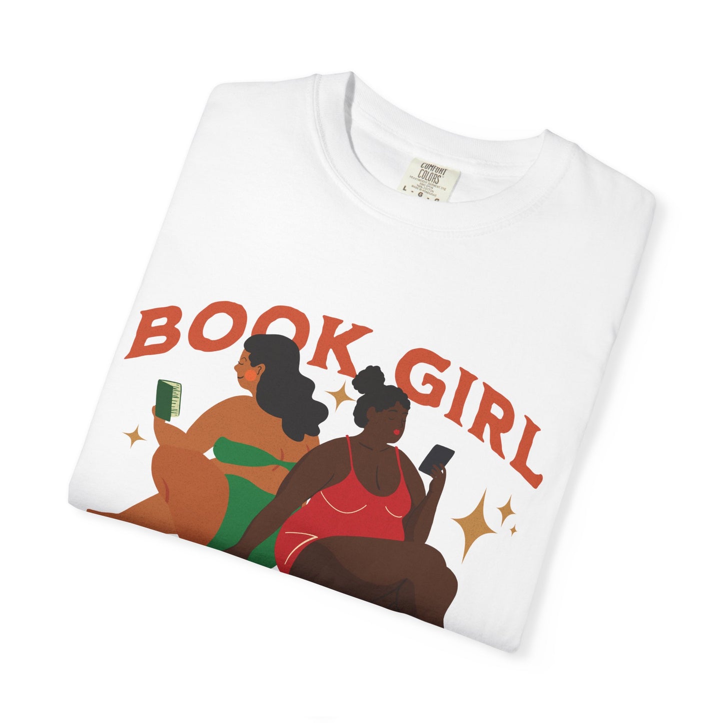 Book Girl Summer Tee: Green and Red– “Dive into a Good Book”