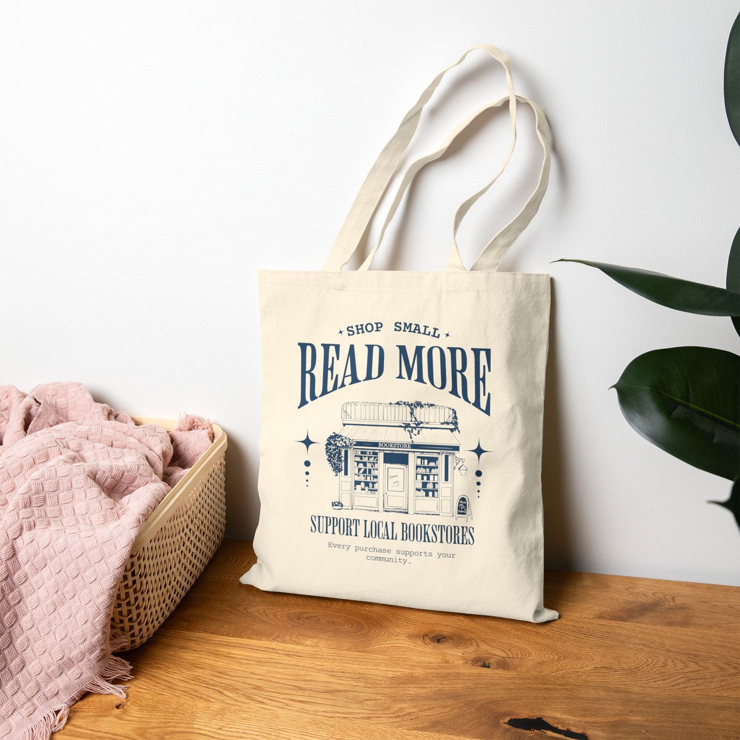 Shop Small, Read More Tote Bag