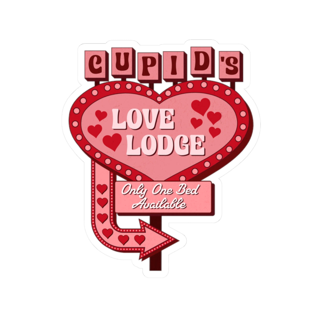Pegatina de la Logia del Amor de Cupido