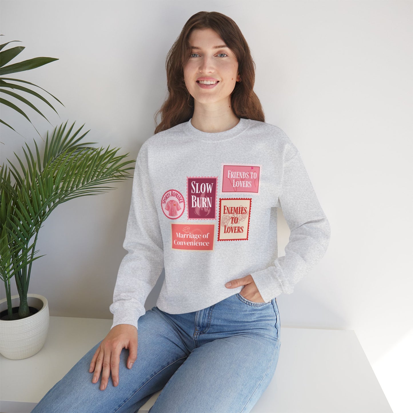 Romance Trope Stamp Collection Crewneck