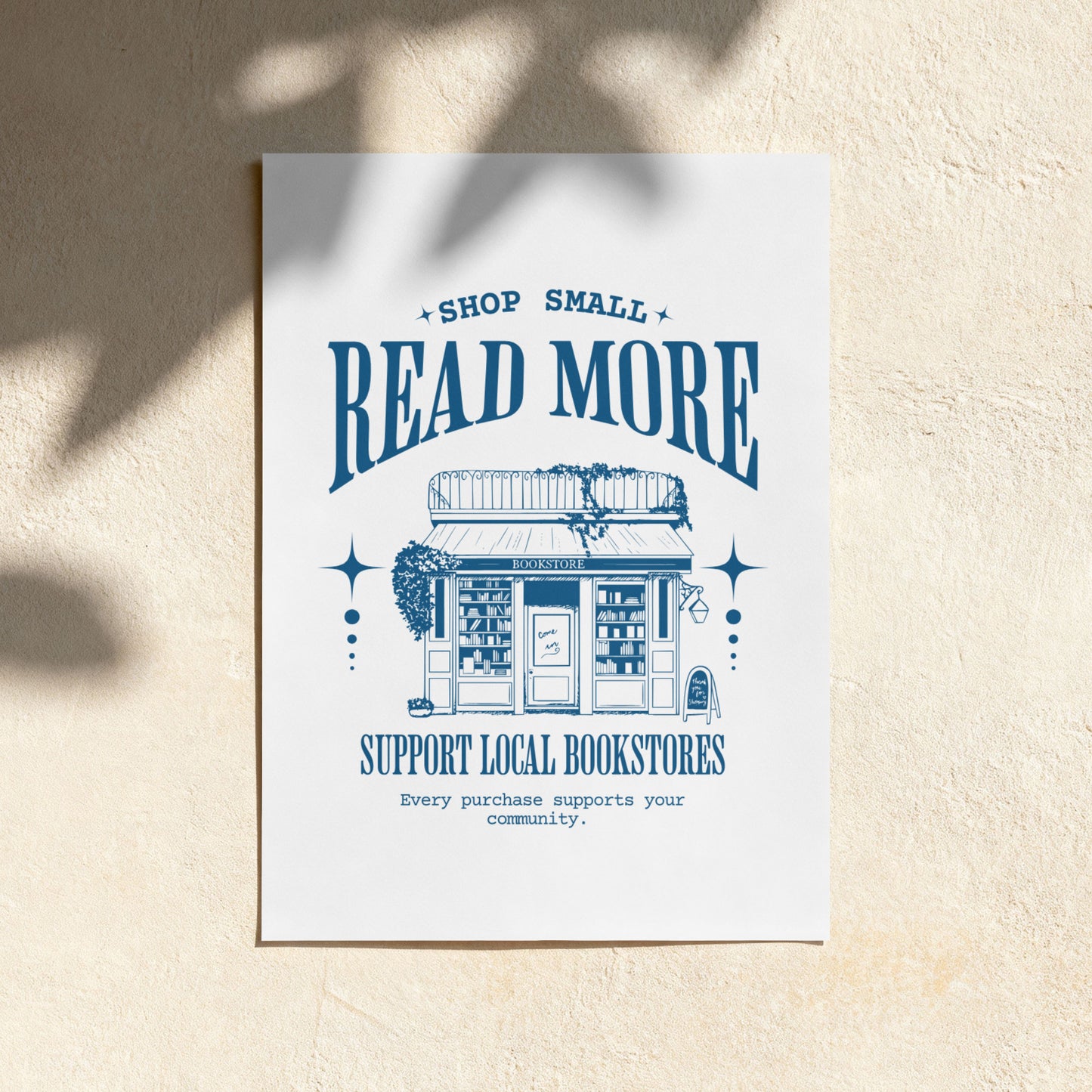 Shop Small, Read More Art Print