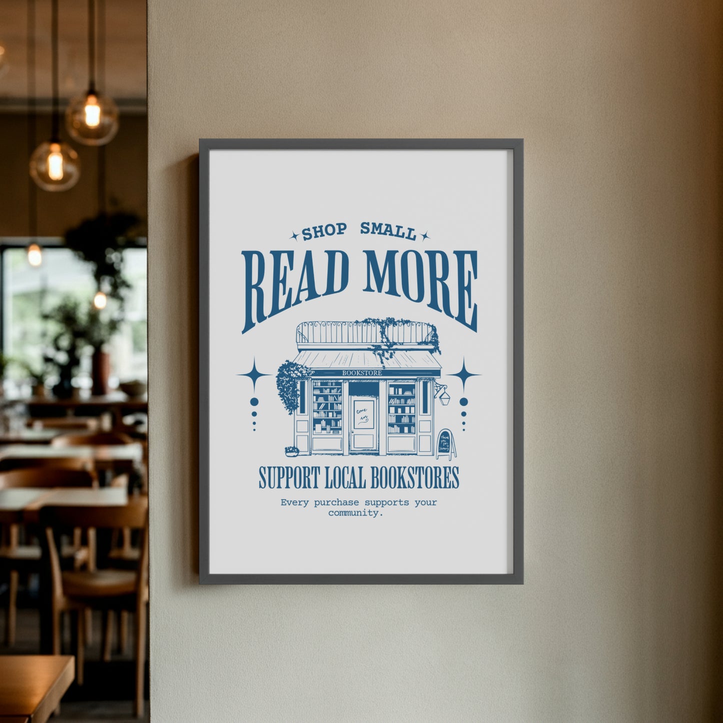 Shop Small, Read More Art Print