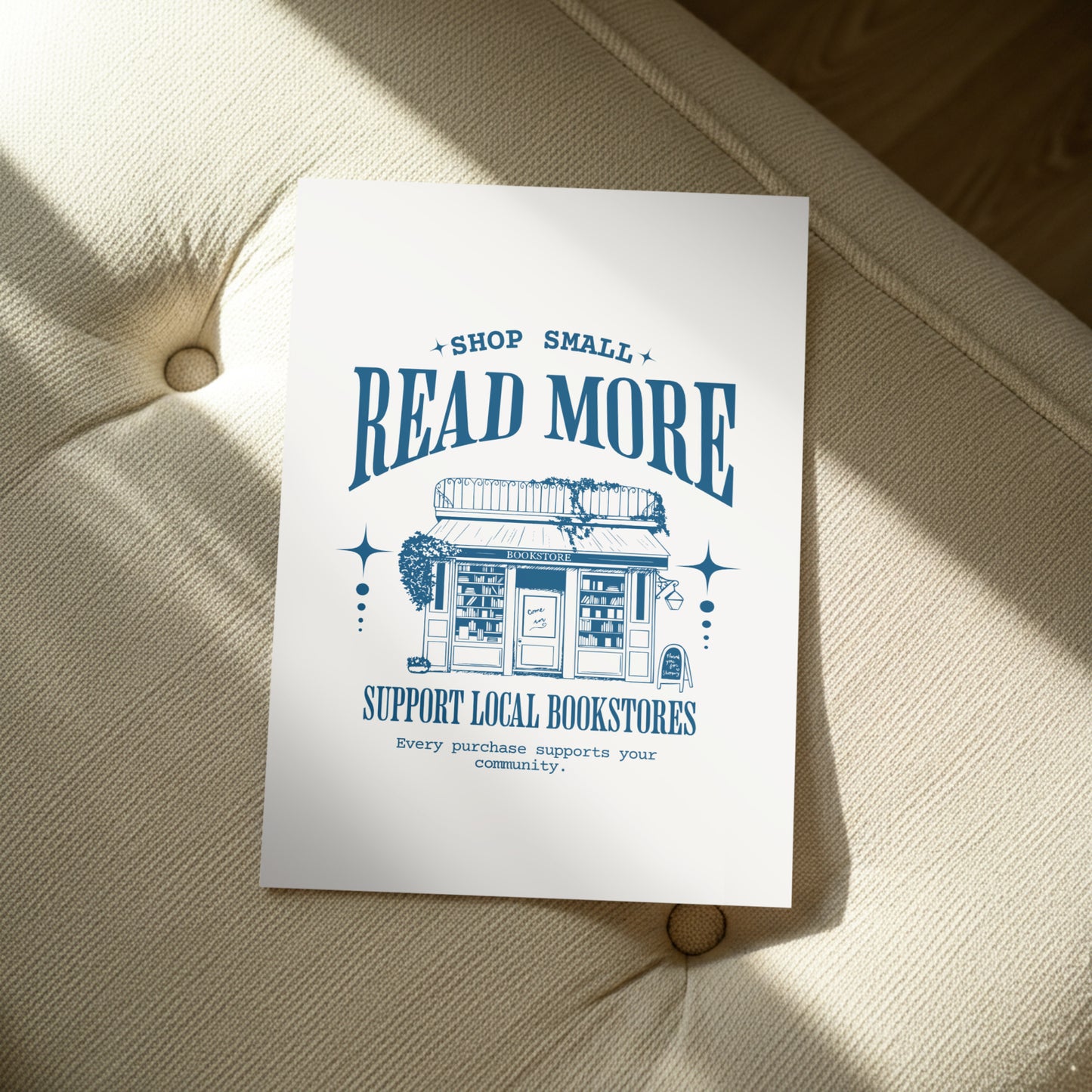 Shop Small, Read More Art Print